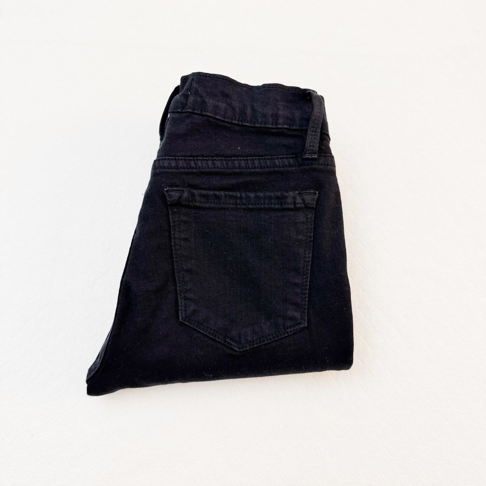 Frame Black Denim Skinny Jeans Form Fitting Size 24